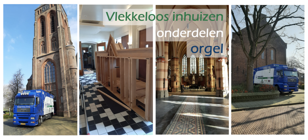 Mondial Movers Waaijenberg Groep verzorgt inhuizing delen van orgel St Martinuskerk Blaak ­